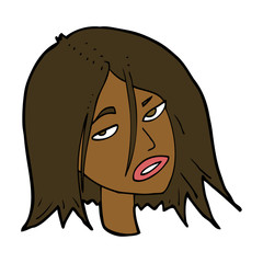 cartoon annoyed woman