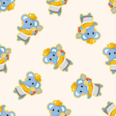 animal,ephant chef cartoon ,seamless pattern