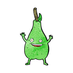 cartoon happy pear