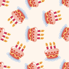 birthday decorating cake ,seamless pattern