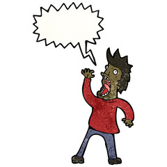 cartoon terrified man