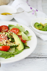 Fresh salad with avocado