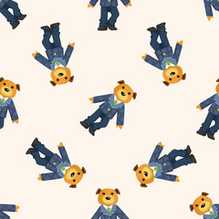 animal dog worker cartoon ,seamless pattern