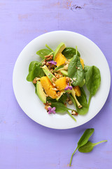 fresh light salad with avocado