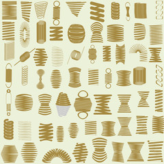 monochrome icon set with Springs