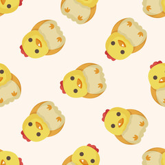 animal chicken cartoon ,seamless pattern