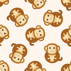 Fototapeta premium animal monkey cartoon ,seamless pattern