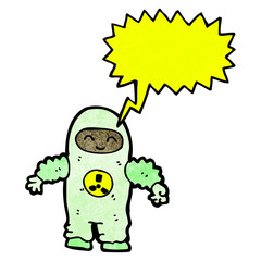 cartoon man in radiation suit