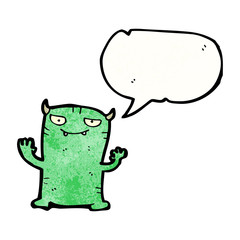 cartoon little monster