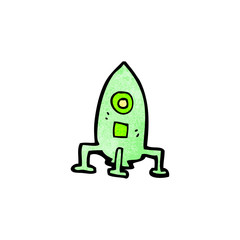 cartoon little rocket