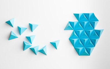 abstract tetrahedron shape