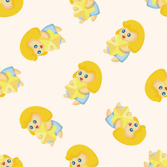 Constellation Virgo ,seamless pattern