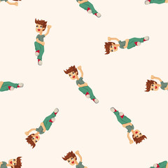 jumping person ,seamless pattern