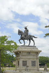 Obraz premium 仙台城址伊達政宗像