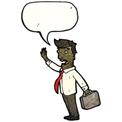 cartoon businessman calling out