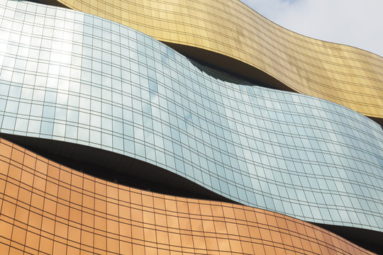 Curved Windows Of A Modern Building