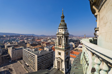 Fototapeta na wymiar View on Budapest from st. Stephen's Basilica, Hungary