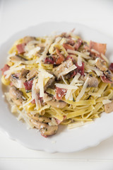 Pasta mit Pilzen 