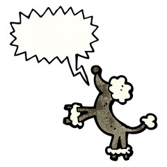 cartoon barking poodle