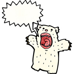 cartoon roaring bear