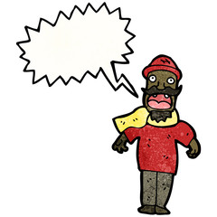 cartoon shouting man