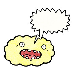 shouting cloud cartoon character