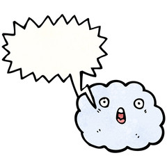 shouting cloud cartoon character