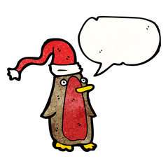 cartoon robin with speech bubble