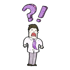 cartoon surprised man