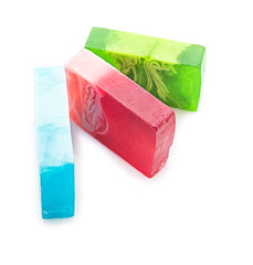 handmade soap on white