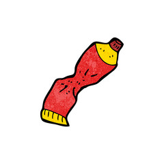 cartoon squeezed toothpaste tube