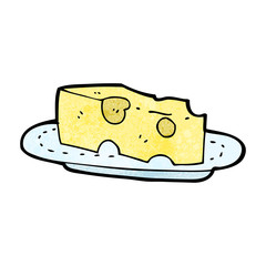 cheese on plate cartoon