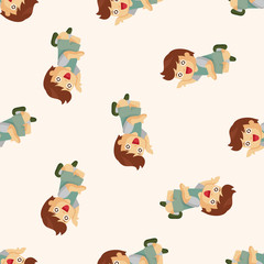 jumping person ,seamless pattern