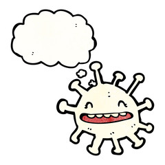 cartoon antibody with thought bubble