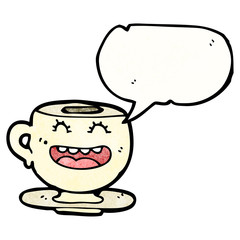 happy cup cartoon character