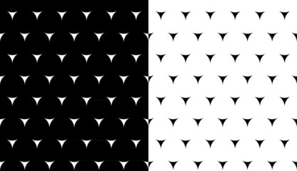 vector pattern of black and white shapes