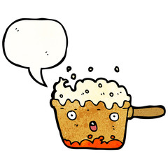 Retro cartoon with texture. Isolated on White.