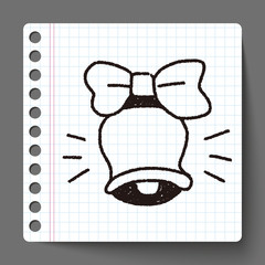 Christmas bell doodle drawing