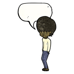 Retro cartoon with texture. Isolated on White.