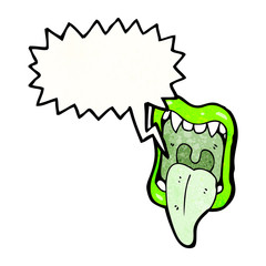 halloween mouth with sticking out tongue