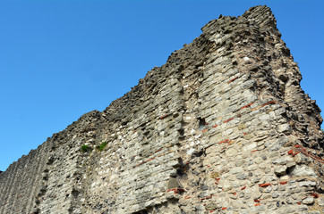 Section of the Roman wall, Tower Hill London, UK