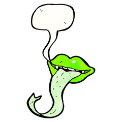 halloween mouth with sticking out tongue