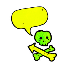 talking skull and crossbones symbol
