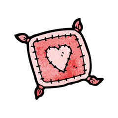 cartoon cushion with love heart