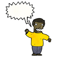 panicking man cartoon