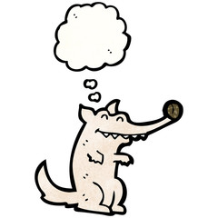cartoon happy wolf