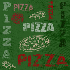 Pizza retro poster