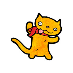 cartoon cat wearing scarf