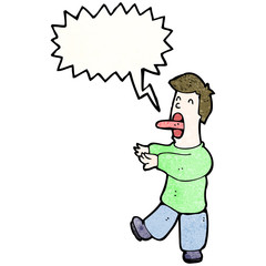 cartoon hynotized man