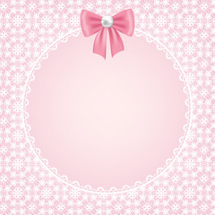 lace frame on pink background